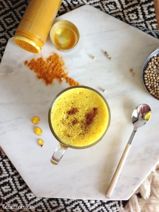 Golden latté au lait de riz