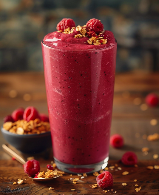 Smoothie Fruits Rouges au Lait de Soja